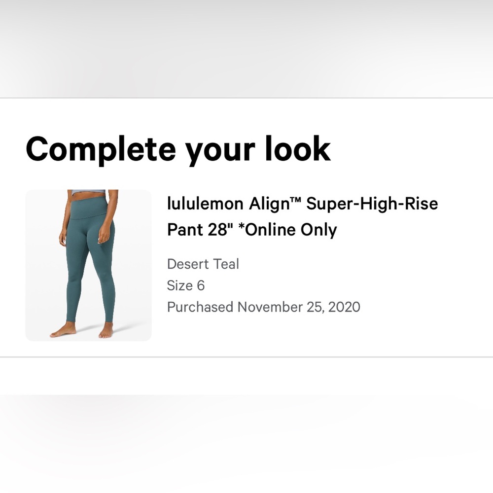 Lululemon Align Super High Rise Leggings 28”